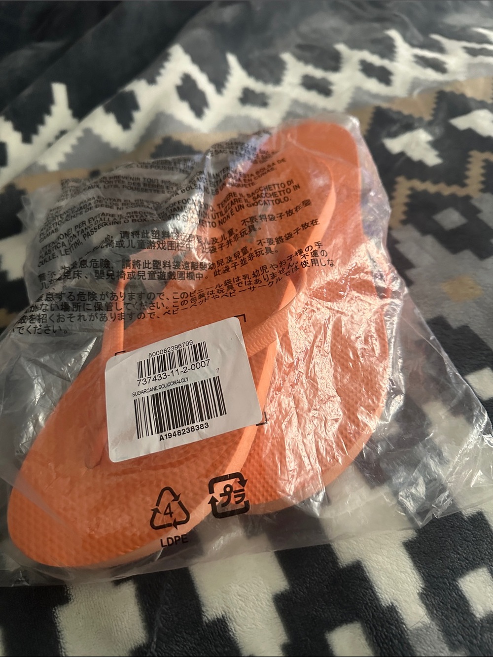 Old Navy Bright Orange Women's Slide Sandals